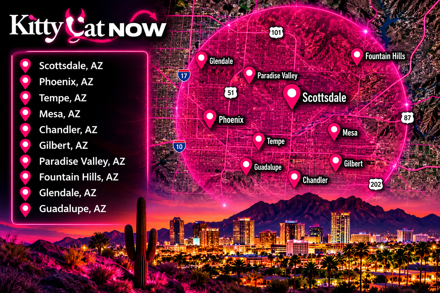 Kitty Cat. Noiw Scottsdale service area Kitty Cat. Noiw Scottsdale service area